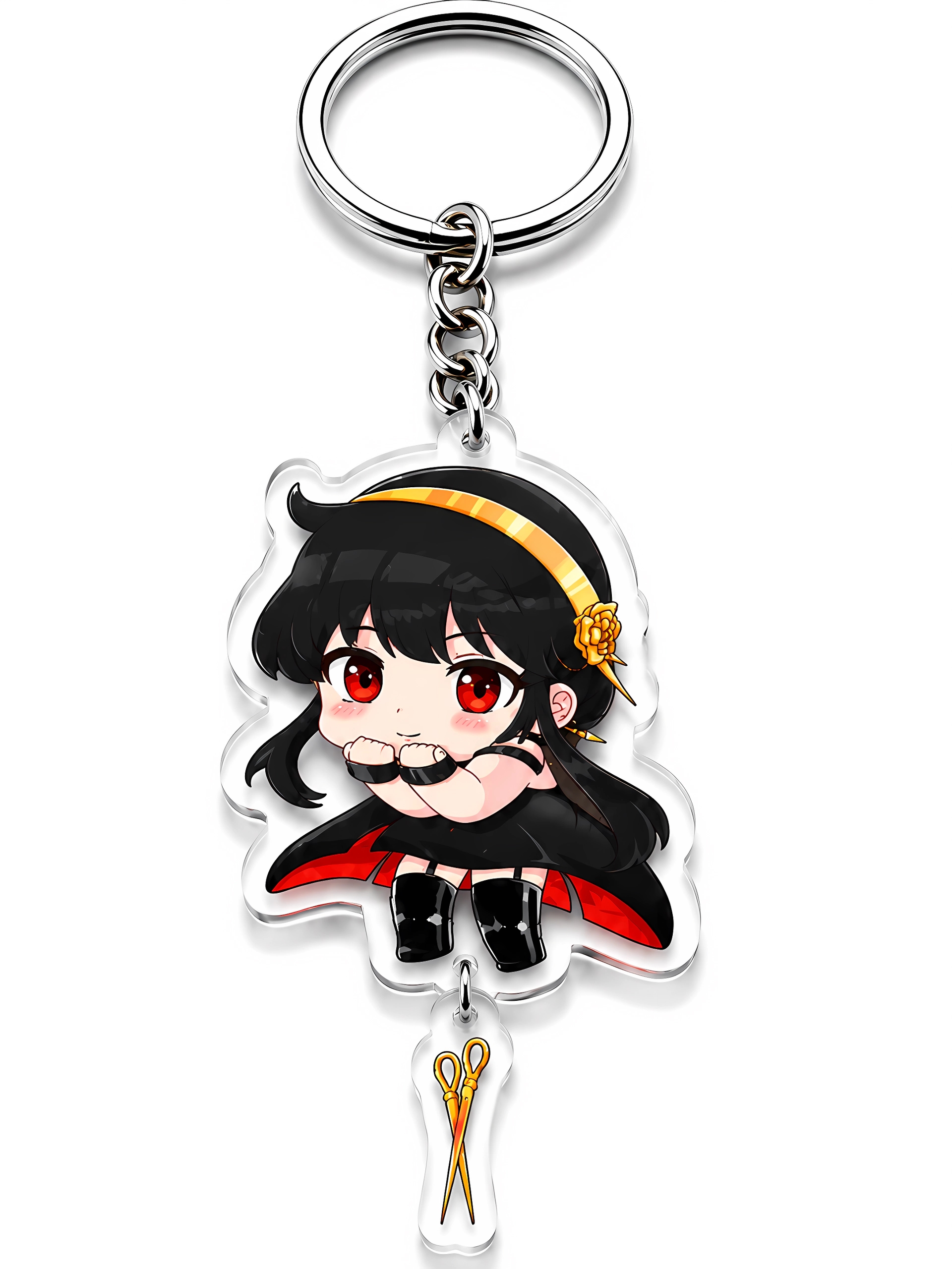 Spy X Family Yor Forger Keychain, Premium Double Sided UV Printed Transparent acrylic Keychain